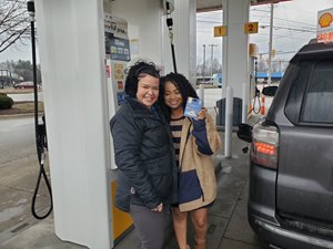 Recipient of a gift card for gas courtesy of the Grand Rapids Community Crew. 